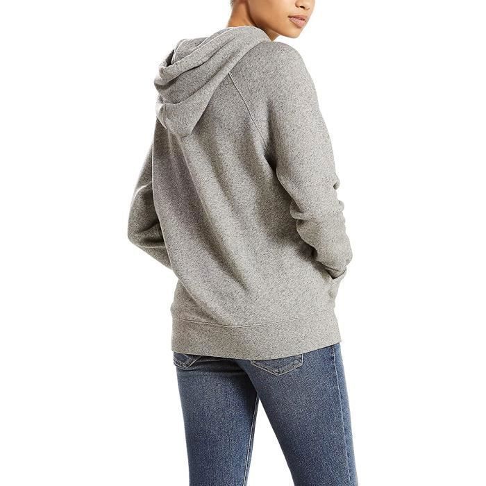 Pull à capuche Levi's sweat à capuche gris femme