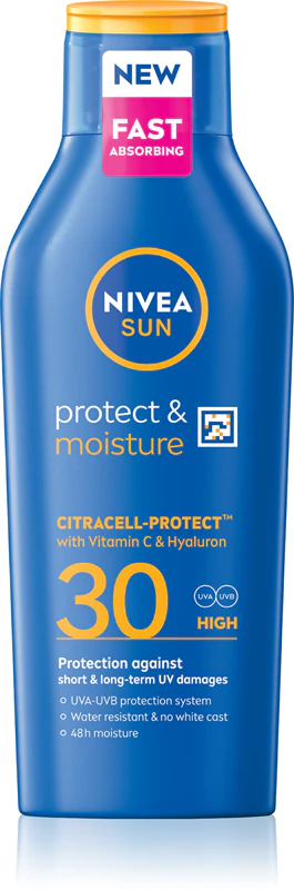 NIVEA SUN Protect & Moisture Feuchtigkeitsspendende Sonnenschutzlotion LSF 30