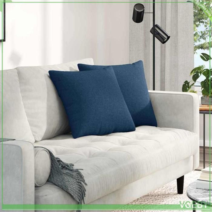 Sofa cushions - ABI - 2 pcs - Blue - 45 x 45 cm - Removable covers