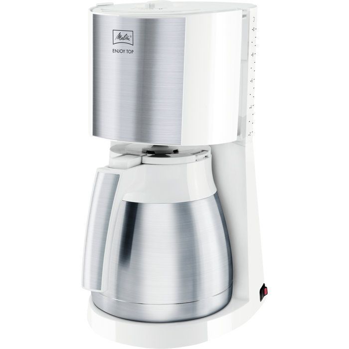 Cafetière MELITTA Enjoy Top Therm Blanc/Inox - AromaSelector® - 15 tasses - Filtre