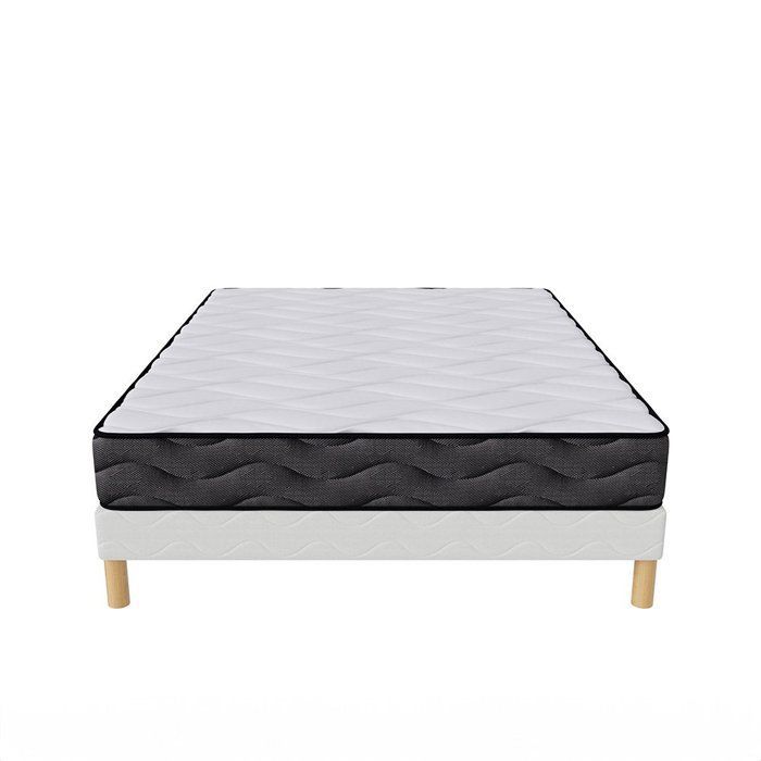 Conjunto 3D 140x190 | Base de láminas + colchón de espuma Techno Foam de 20 cm | Firmeza media