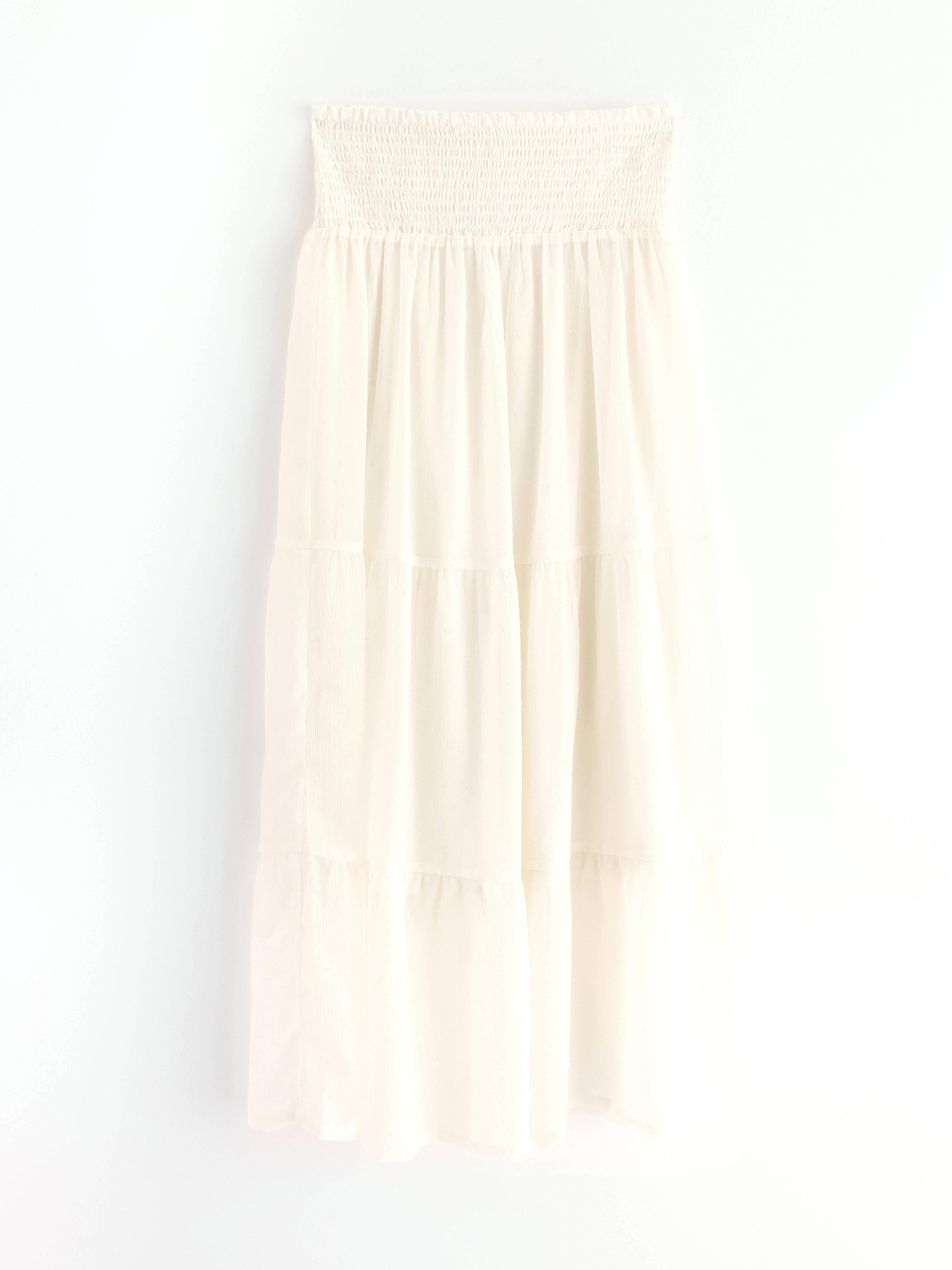 Chiffon maxiskjørt Off White
