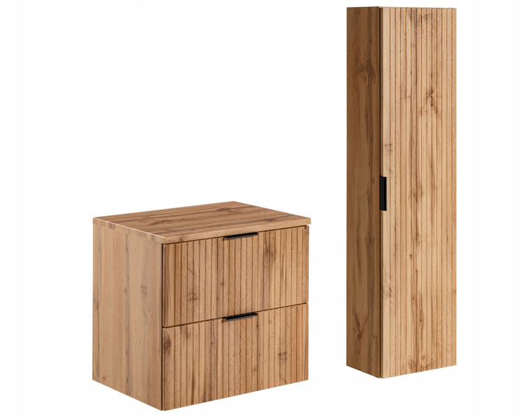 ZESTAW Mebli do Łazienki ADEL OAK 3 elementy DĄB WOTAN
