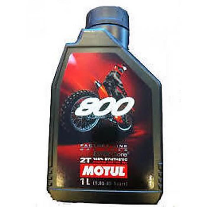 Aceite MOTUL 800 FACTORY LINE OFF ROAD RACING para motores de 2 tiempos, 100% sintético, 1L para motocicletas de motocross y todoterreno.