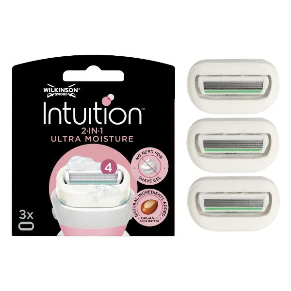 Cuchillas Wilkinson Sword Intuition 2 en 1 Ultra Moisture (paquete de 3)