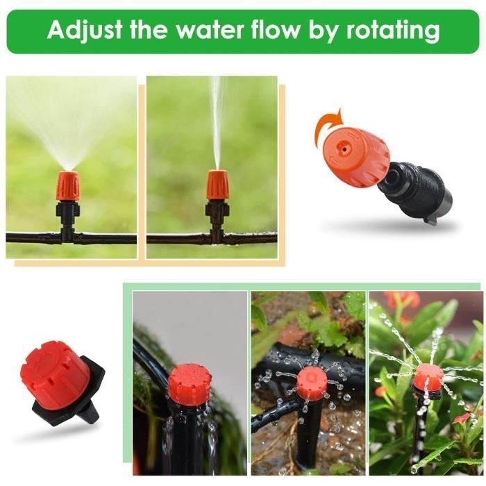 Kit d'irrigation - Goutte 40M - Économisez Eau - Système Automatique - Arrosage Jardin