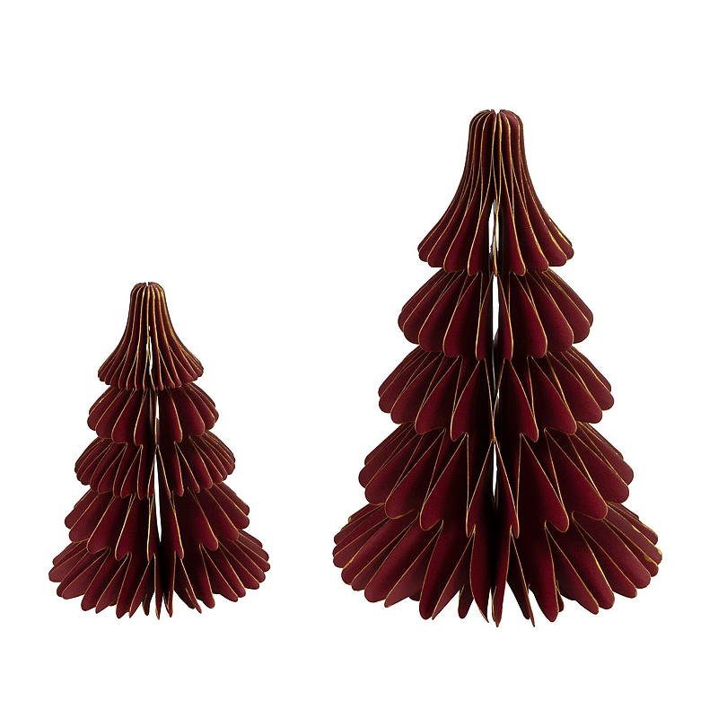 Sapin de Noël en papier, pain d'épice, 12 x 18 cm