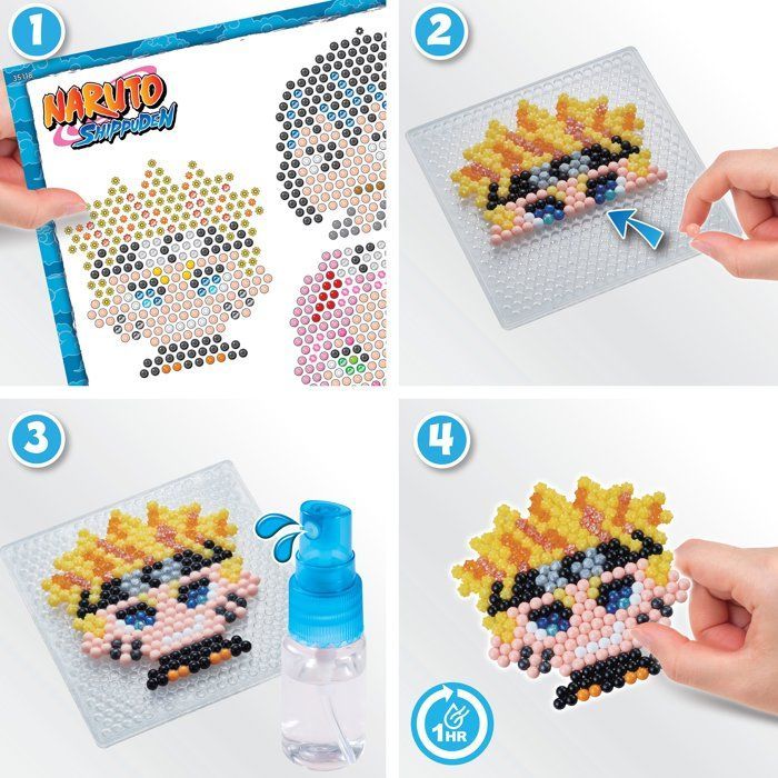 Le kit porte-clés - AQUABEADS - Naruto - 1100 perles - Dès 4 ans