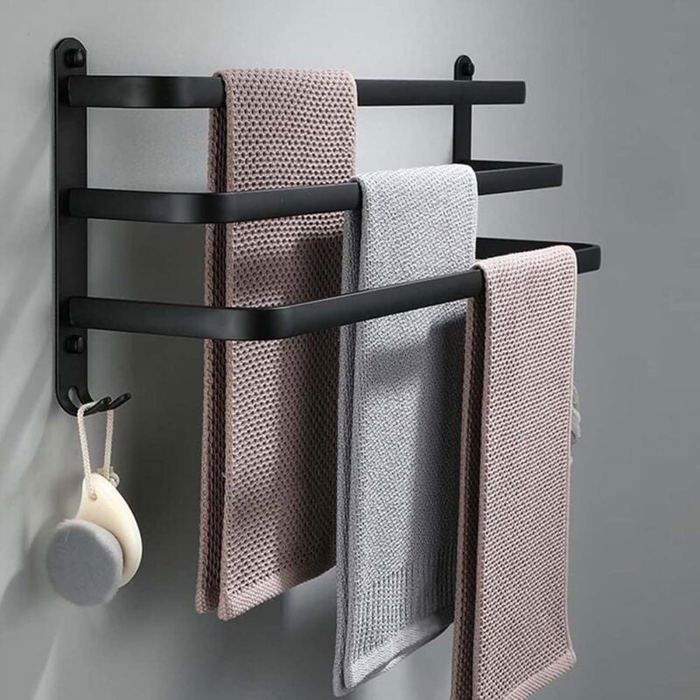Toallero - XVX - Montaje en pared con base independiente - No requiere taladrar - Accesorio de baño