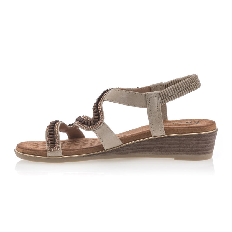 Beige Damen-Sandalen / Zehenfreie Schuhe