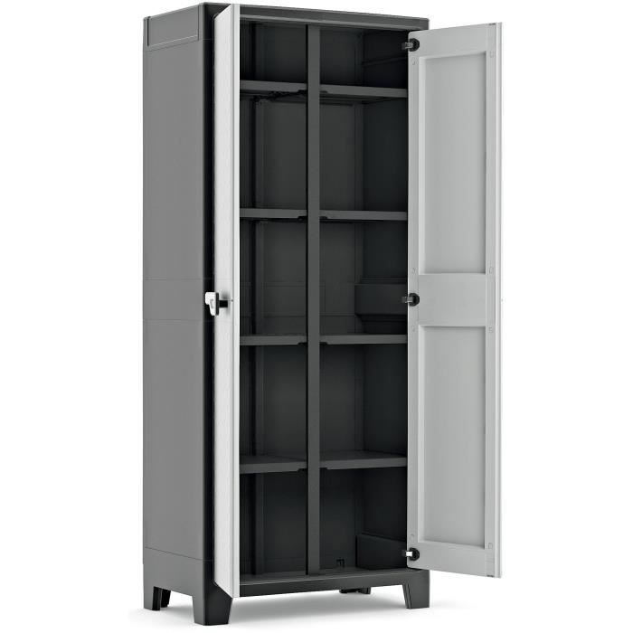 Armario de servicio - KETER - TITAN - 44 x 80 x 182 cm - Gris