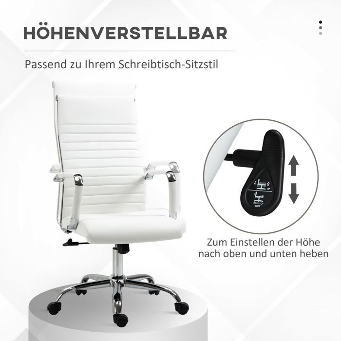 Silla de oficina - BLOSSOM - Ergonómica - Respaldo acolchado - Ruedas giratorias 360° - Patas de acero