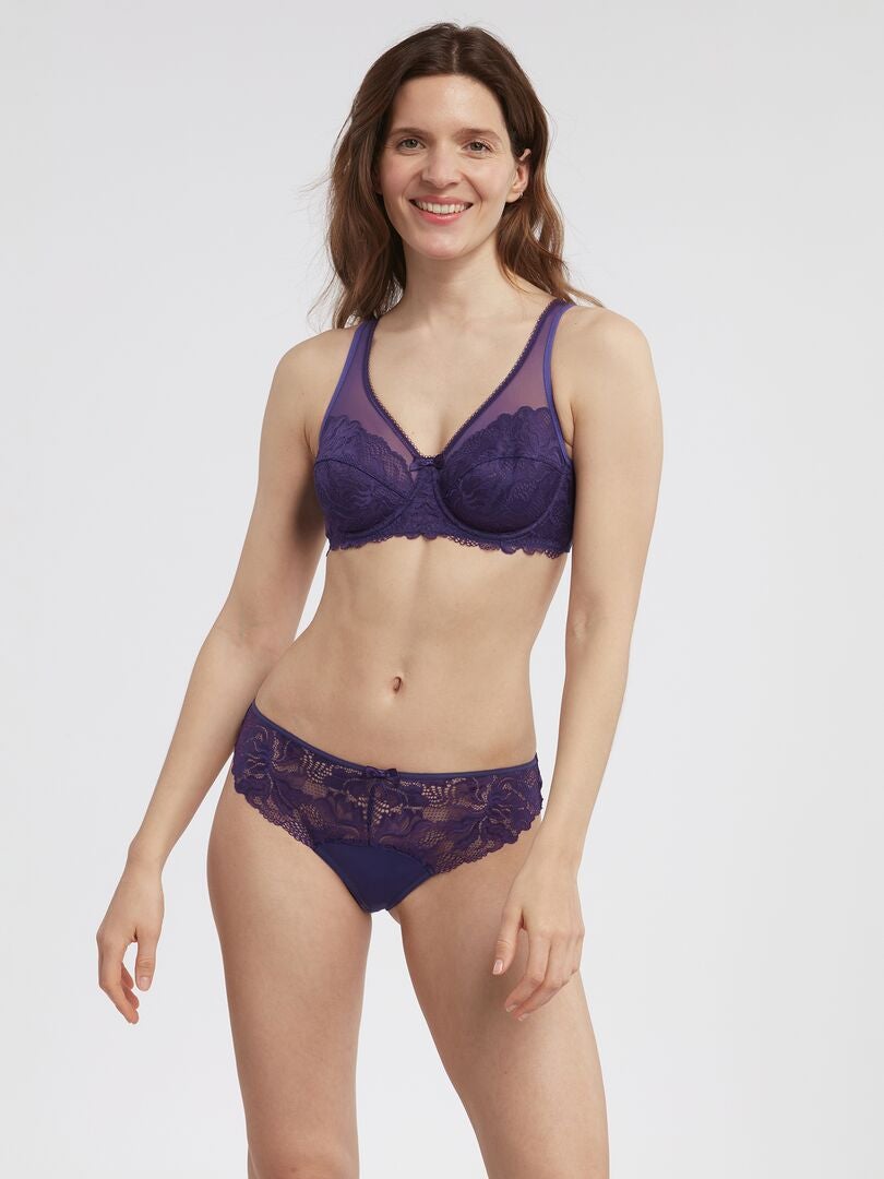 Sutiã de renda 'DIM' - ROXO