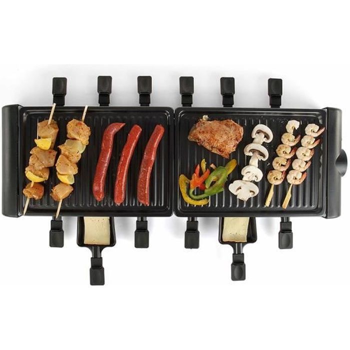 Grelha de Raclette LIVOO DOC185 para 12 pessoas - Preta