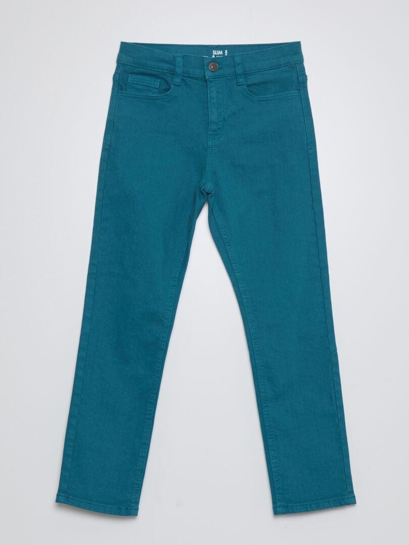 Calça jeans slim de 5 bolsos - AZUL