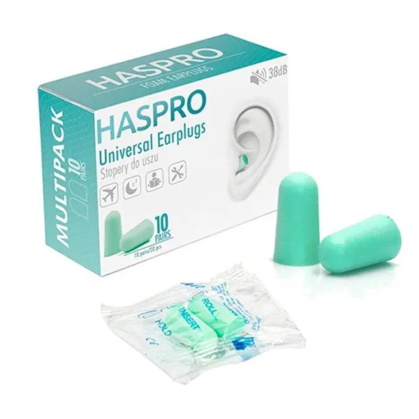 Haspro Multi, Stopery do uszu piankowe, Kolor miętowy