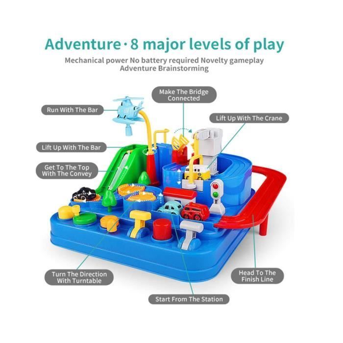 Kids' Car Track - Tricky Ball - 3 Mini Cars - Educational Games - 8 Different Challenges