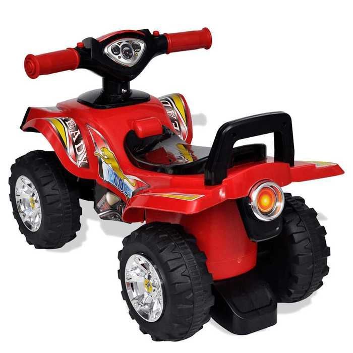 Quadriciclo infantil elétrico vidaXL, vermelho, com som e luz, modelo 10070