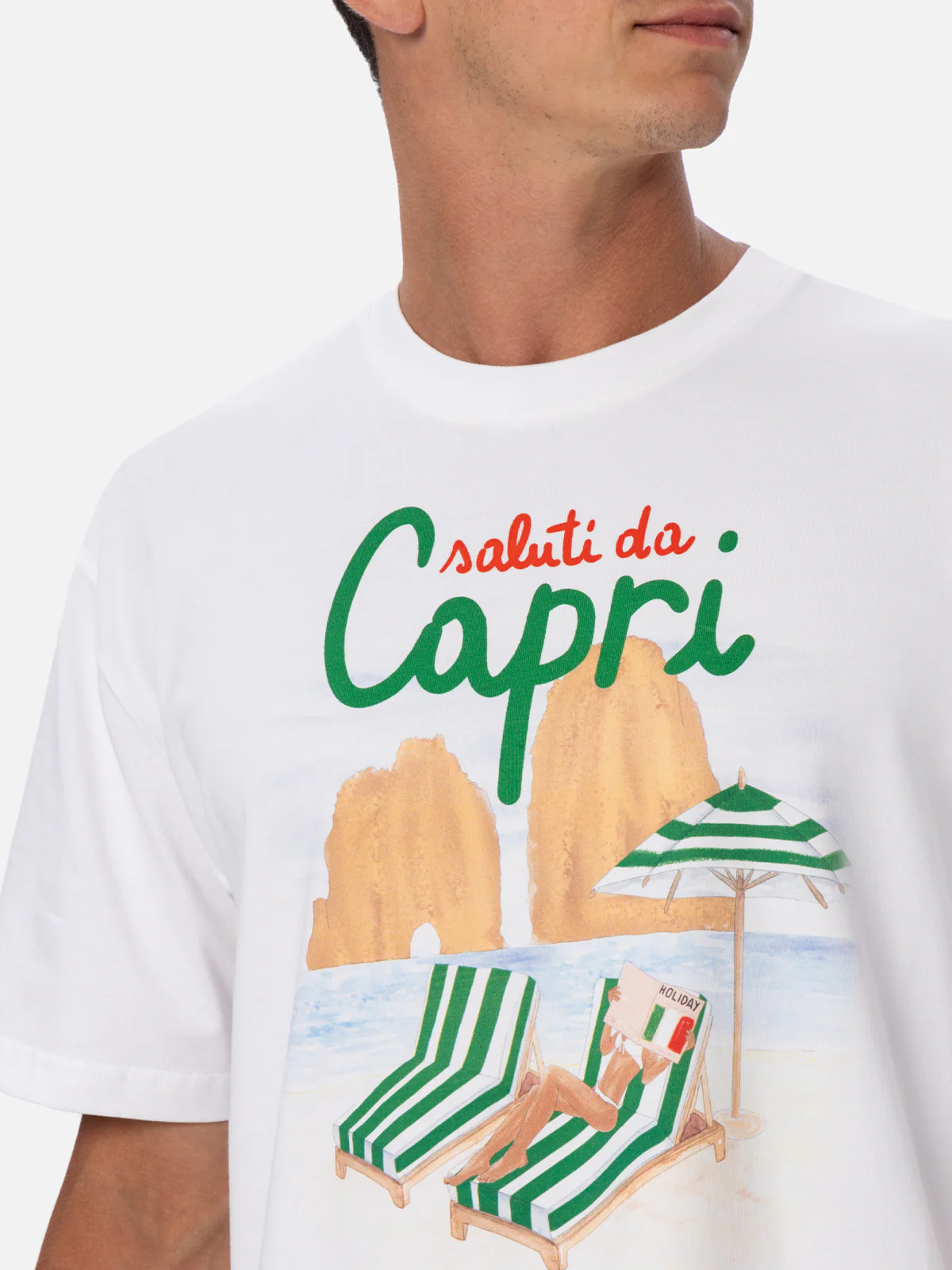 Heren katoenen T-shirt met de opdruk 