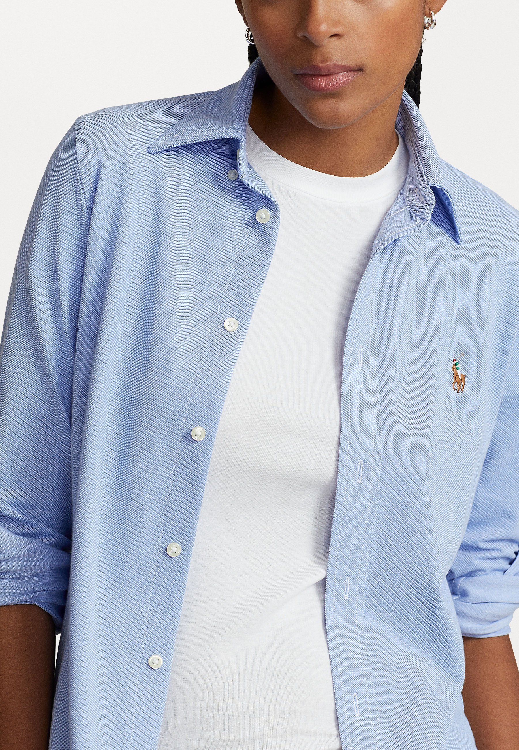 Polo Ralph Lauren HEIDI Manches Longues - Chemisier boutonné - Bleu Harbor Island