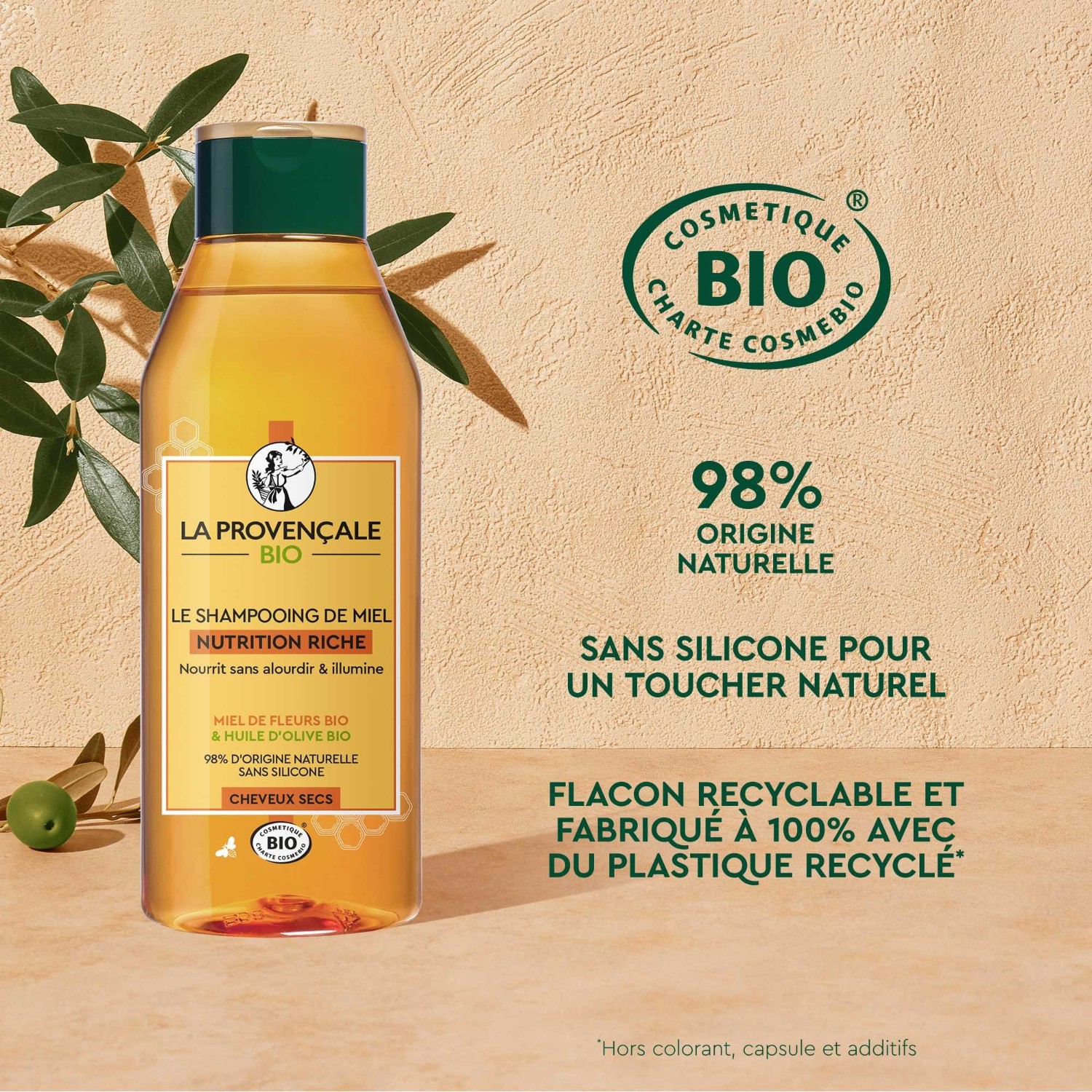 La Provençale Shampooing de Miel Nutrition Riche cheveux secs certifié bio