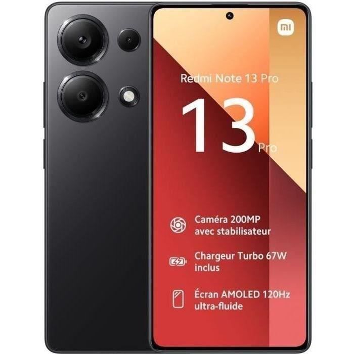 Smartphone Xiaomi Redmi Note 13 Pro 5G, 8 GB de RAM, 256 GB de almacenamiento, negro, batería de 5100 mAh, NFC, pantalla AMOLED de 6,67