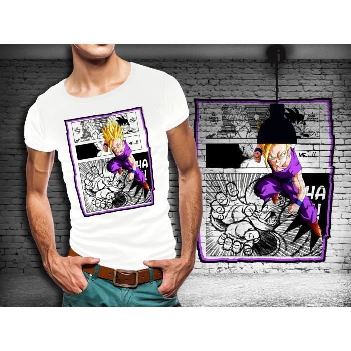 Wit Dragon Ball Z T-shirt voor heren - Manga Collectie - Maat M - Slim fit - Ronde hals