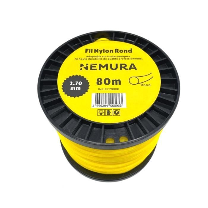 Filo tondo per decespugliatore, lunghezza: 80 m, diametro: 2,70 mm