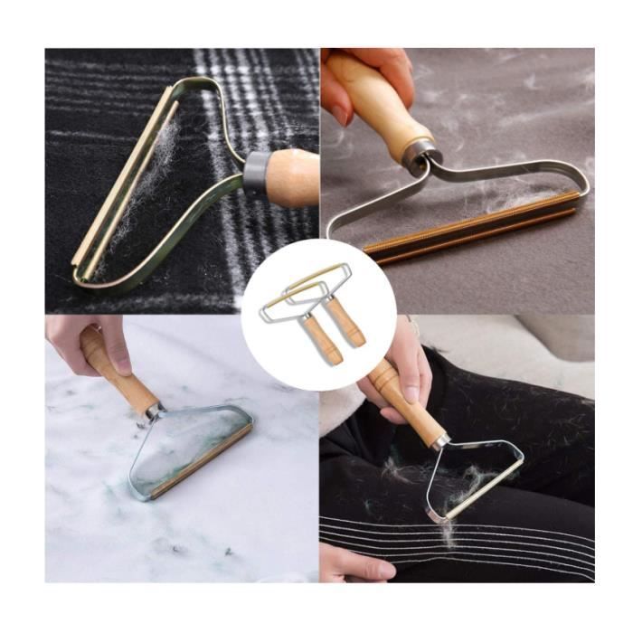 2PCS Rasoir Anti Bouloche, Anti Bouloche Vetement Rasoir Bouloche Portable Lint Remover pour Manteau Tissé Pull Tapis Rideaux