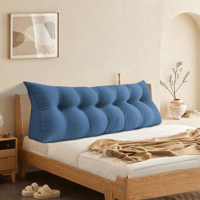 JEOBEST Grand Coussin Cale Triangulaire pour Tête de Lit, Coussin de Lecture, Dossier de Taille, 200 x 50 x 20 cm