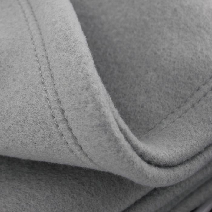 Couverture polaire 220x240 cm Isba gris Acier 100% Polyester 320g/m2 non-feu