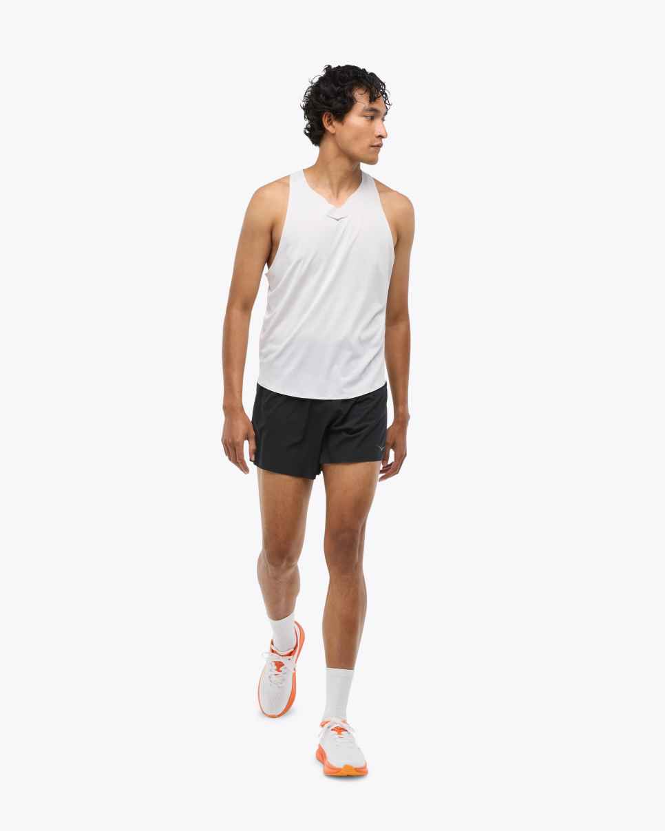 HOKA Débardeur blanc pour le jour de la course