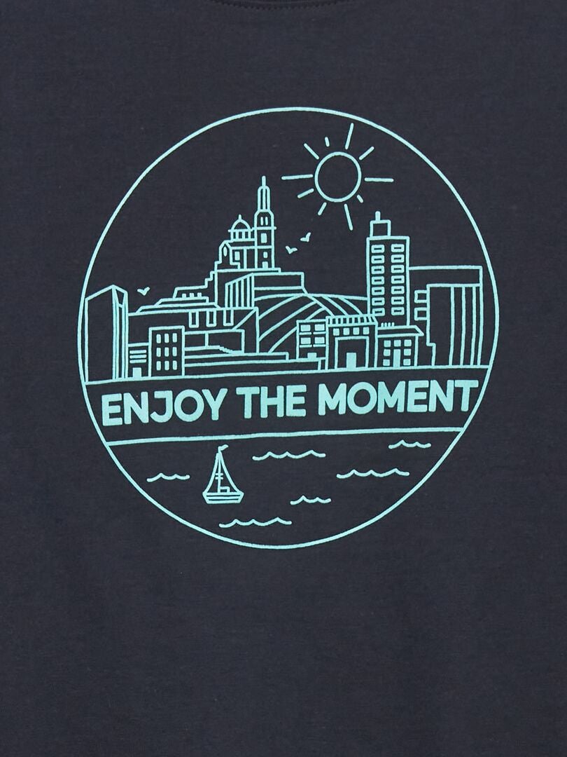 Camiseta com animação em relevo - AZUL
