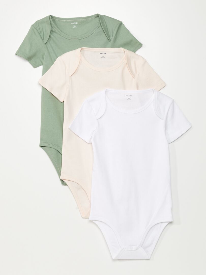 Conjunto de 3 bodies de malha - Super fáceis de usar - ROSA