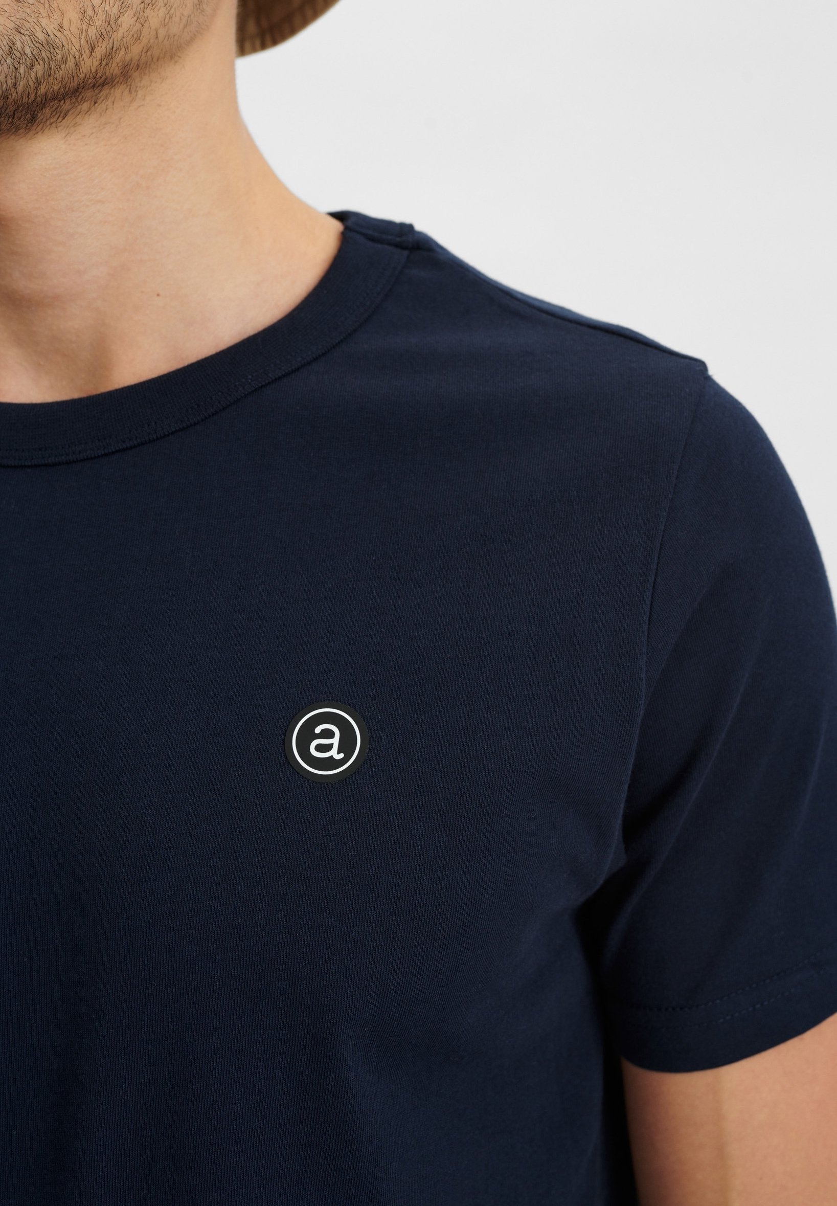 Erkend basic T-shirt - donkerblauw