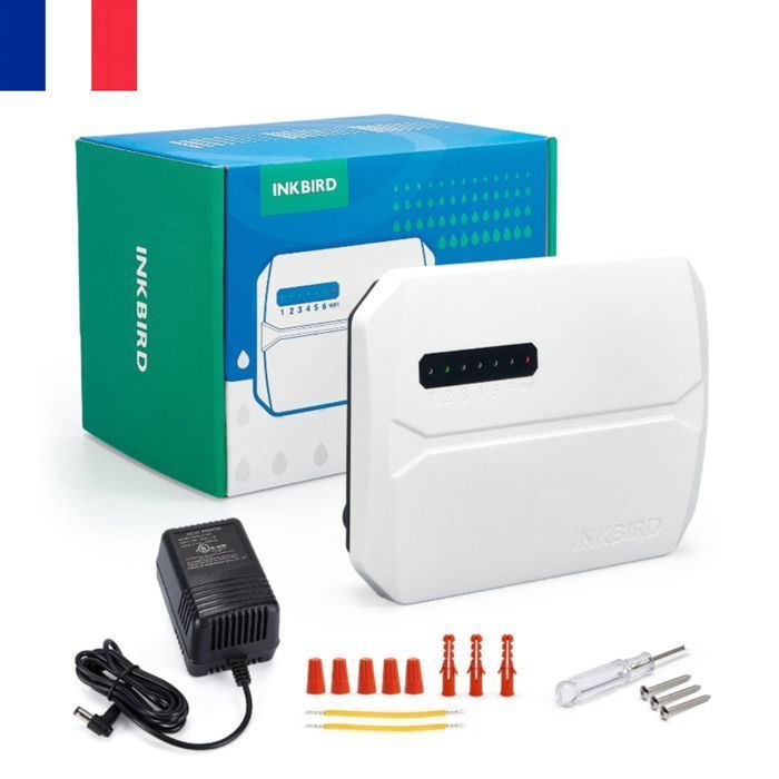 Temporizador de riego WiFi de 6 vías, controlador de riego inteligente, control automático de riego de jardín, control por aplicación IIC-600