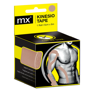 Cinta de kinesiología Mx Health Beige 5 cm x 5 1 unidad 1 unidad