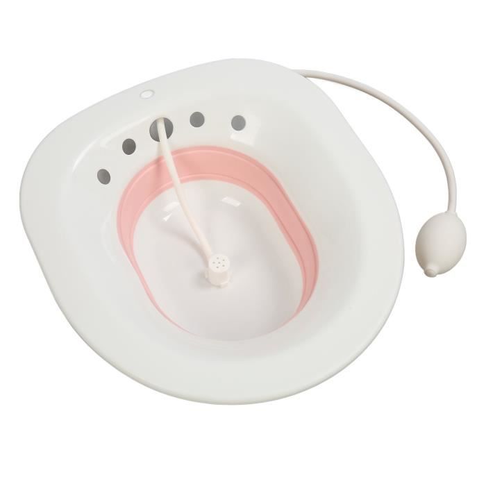 Sedile da bagno pieghevole Duokon, sedile WC pieghevole multifunzionale in silicone PP, sedile da bagno per tappetino decorativo, blu e rosa