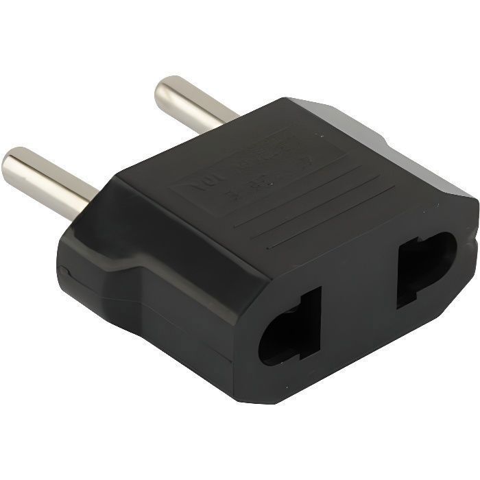 Adaptador de viaje - ZISONIX - De EE. UU. a Francia - Enchufe único - Hembra - De todo el mundo a Europa