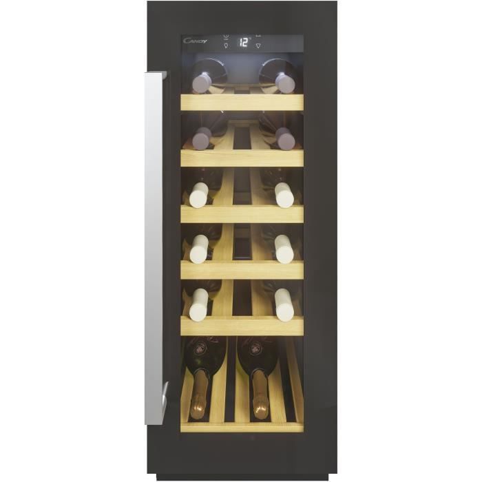 Cantinetta per vini da incasso - CANDY - CCVB 30F/1 - 20 bottiglie - Classe energetica F - Nicchia da 30 cm - Ripiani in legno - Resistente alle vibrazioni