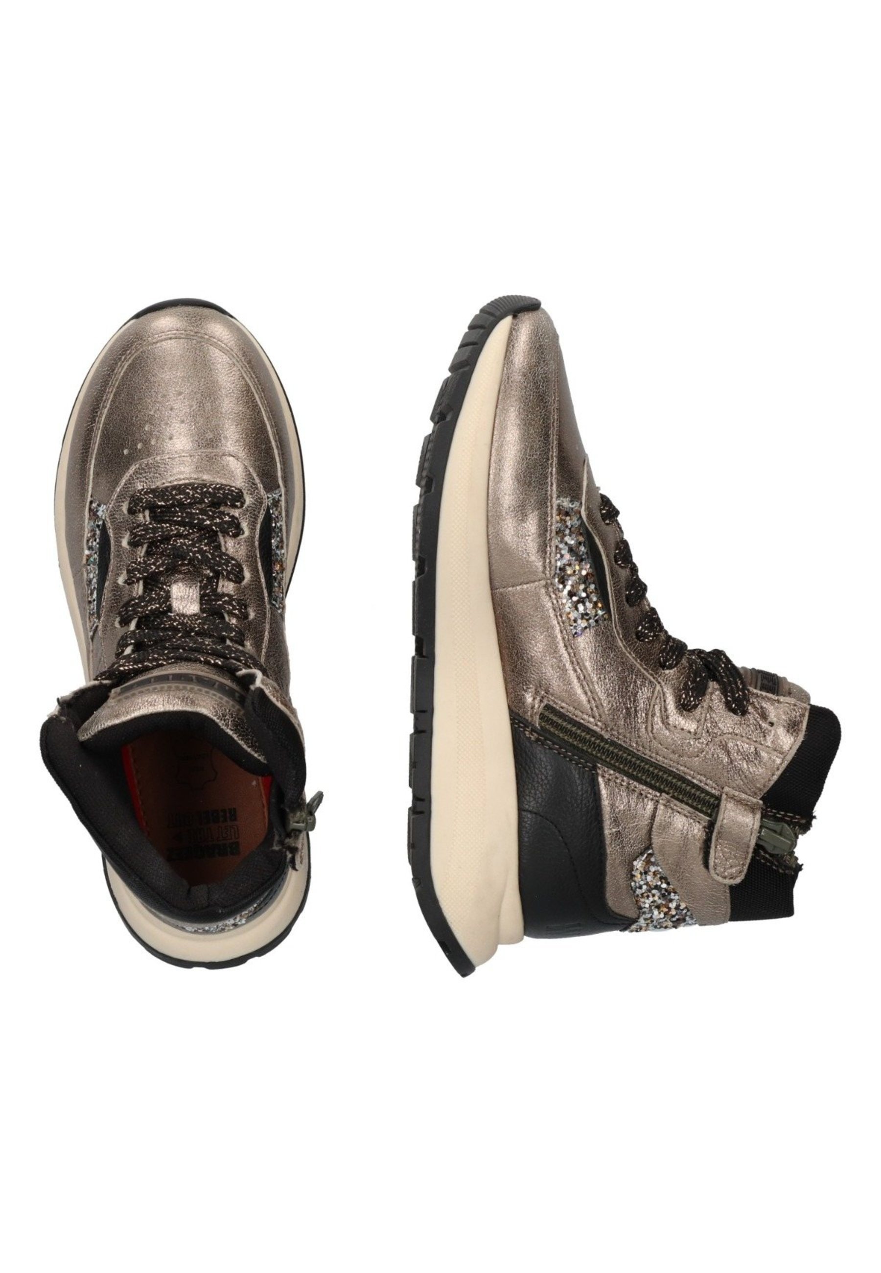 Braqeez Hoge sneakers - goud