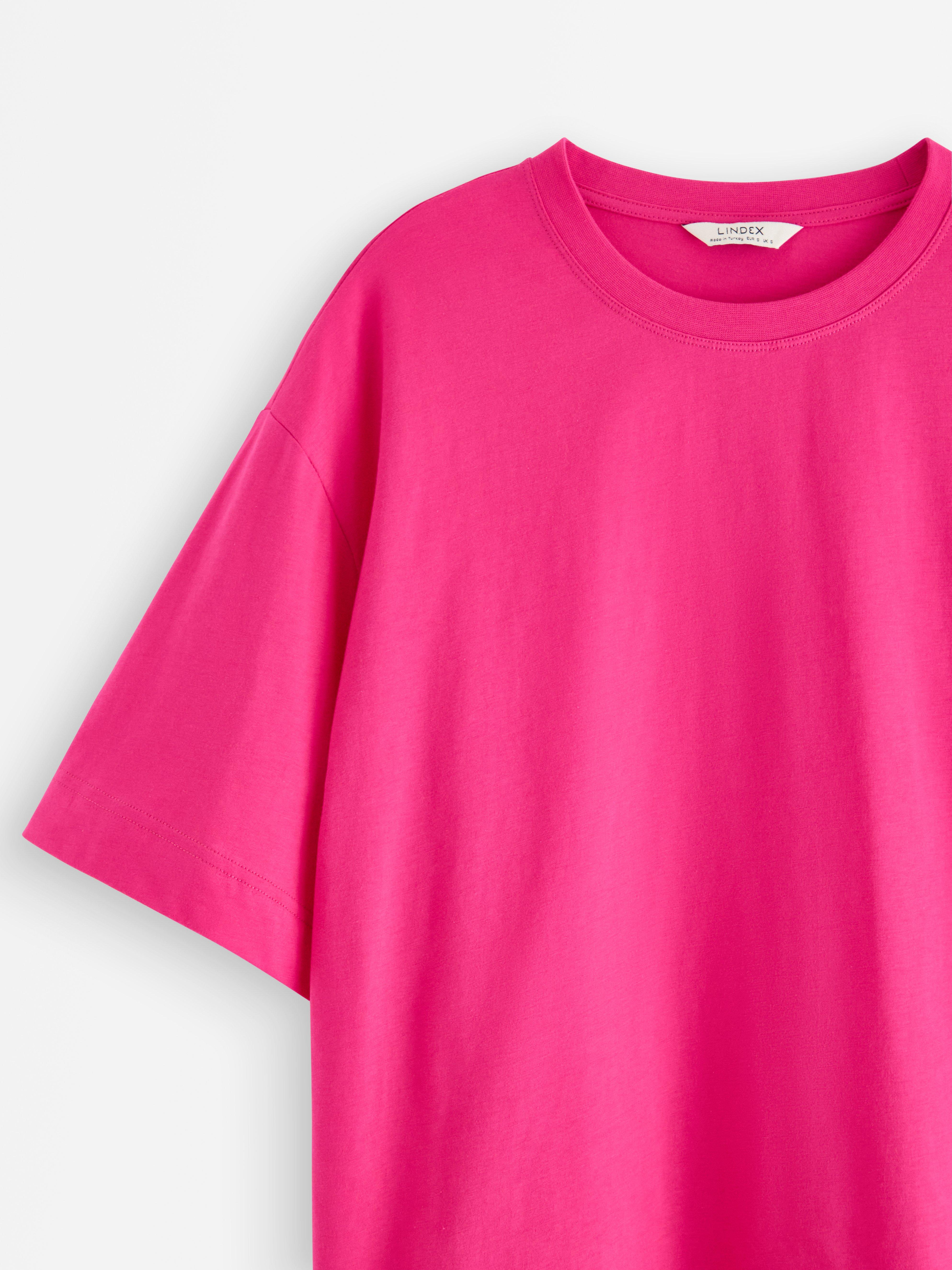 Tricou supradimensionat roz intens