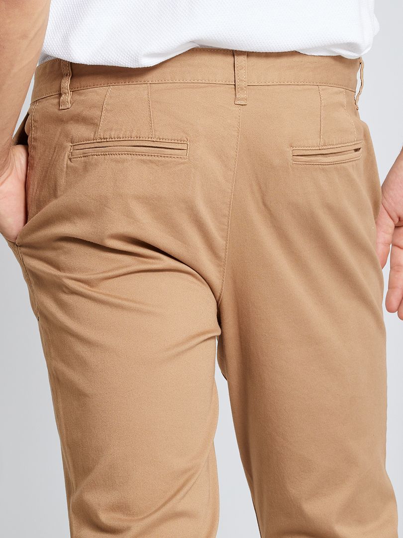 Calça chino skinny stretch - L32 - BEGE