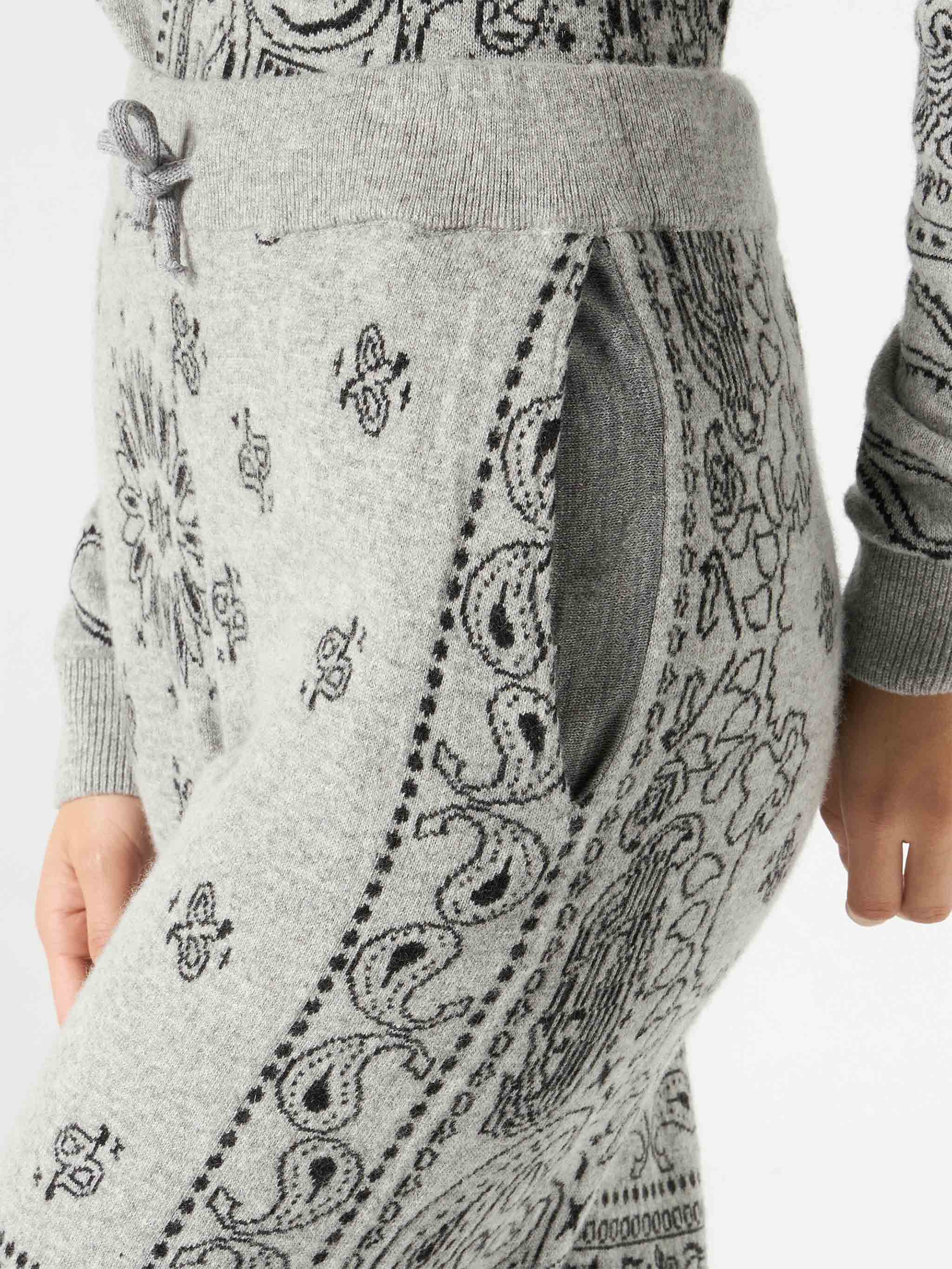 Dames joggingbroek van bandana-jacquardbreisel