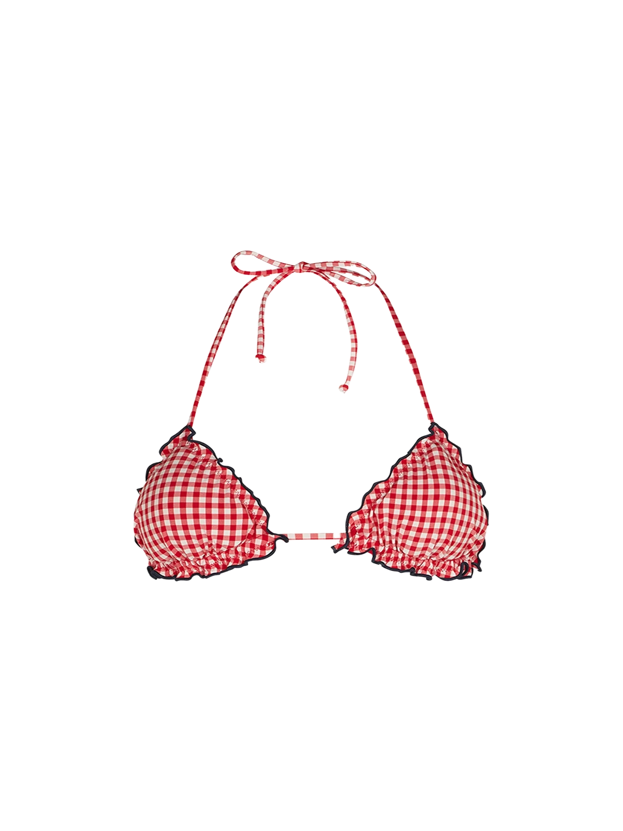 Triangel-Badeanzug für Damen mit Vichy-Karo-Muster