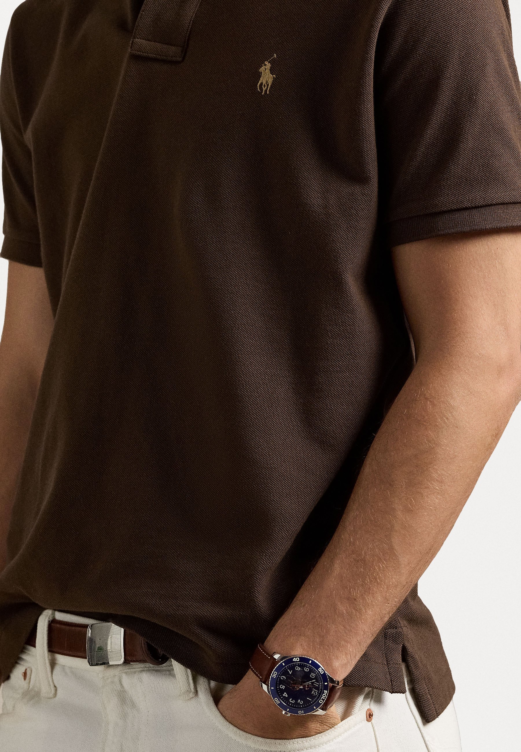 Polo Ralph Lauren MANICA CORTA - Polo - marrone noce moscata