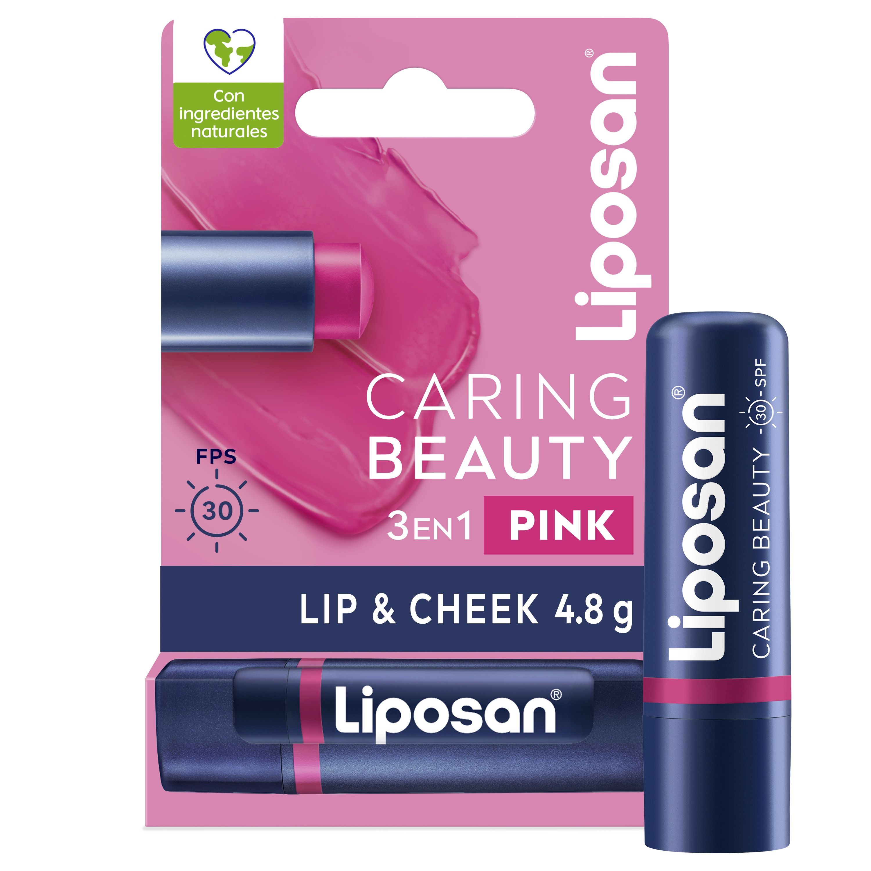 Balzam na pery a líca Caring Beauty 3 v 1 Balzamy na pery, hydratačné krémy a starostlivosť