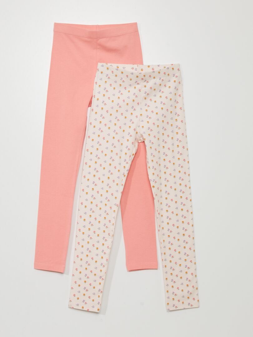 Set van 2 tweedelige jersey leggings - ROZE