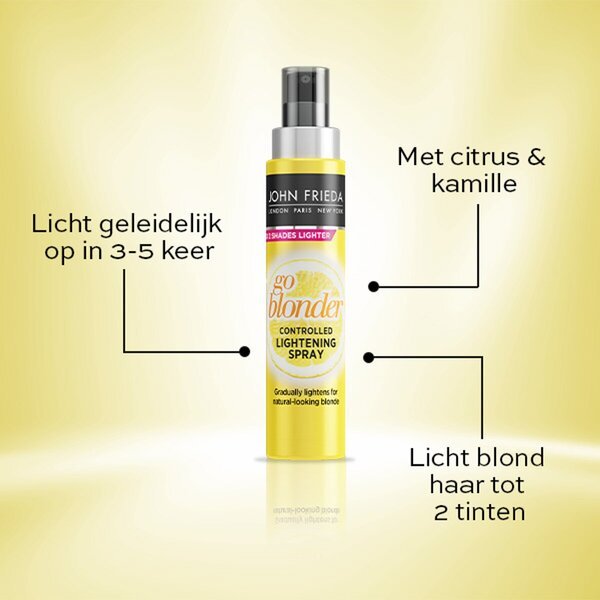 Lak za lase za nadzorovano posvetlitev John Frieda Sheer Blonde Go Blonder 100 ml