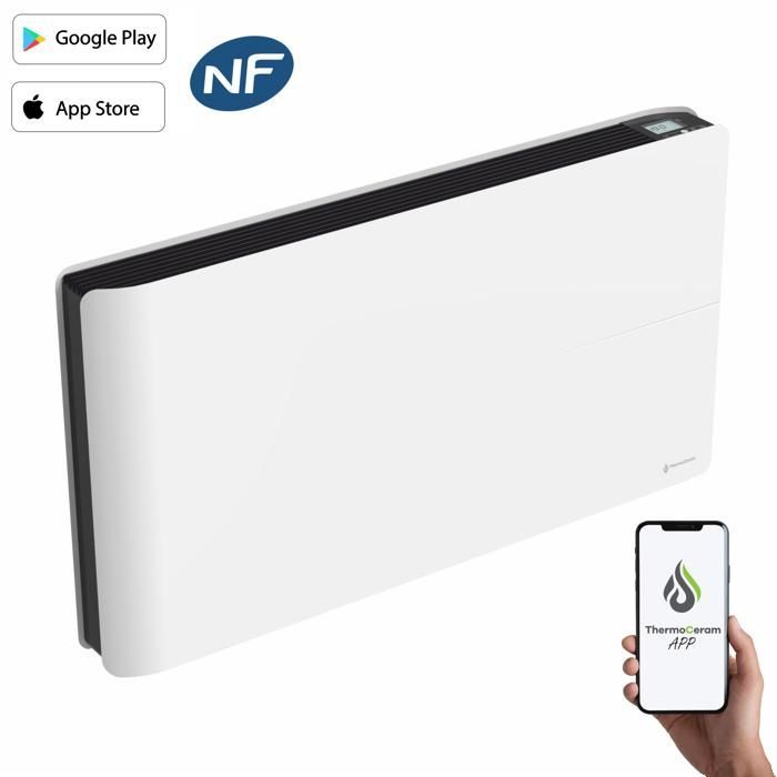Radiador elétrico conectado - THERMOCERAM - Molia - Ferro fundido - 2000W - Branco